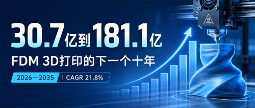 30.7亿到181.1亿：FDM 3D打印的下一个十年
