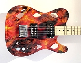 Full-colour 3D printed guitar rocks Auckland University in a big way